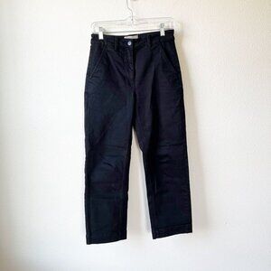 Everlane Black Denim High Rise Cropped Straight Jeans Women's Size 0